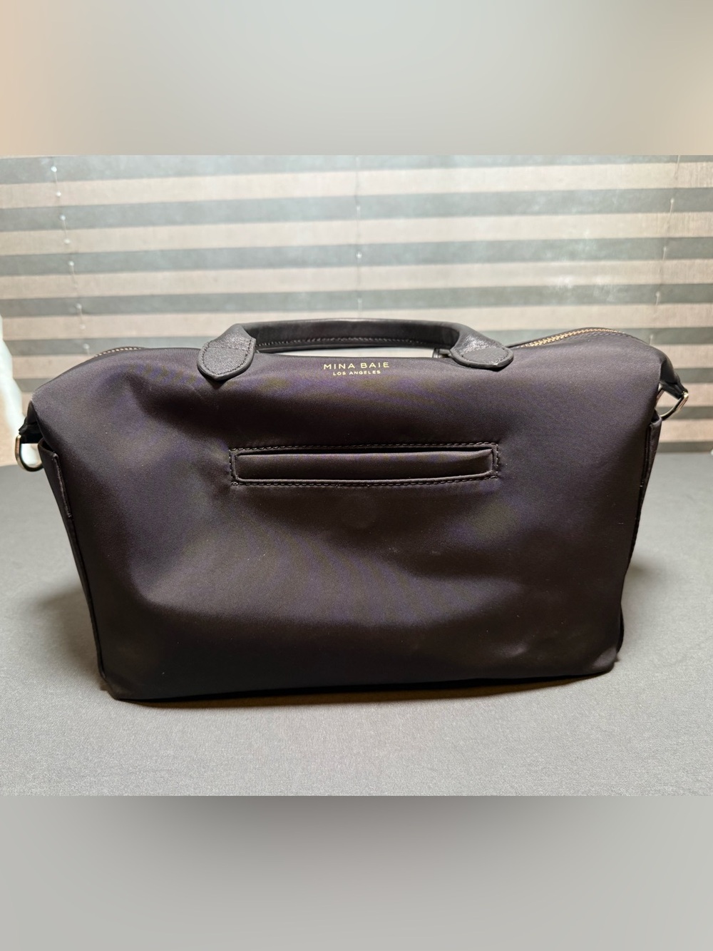 Mina Baie black nylon Emmy mini